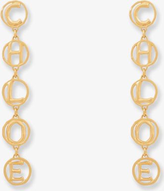 Chlo&eacute; Orecchini Script in ottone - CHLOE - gender_Woman