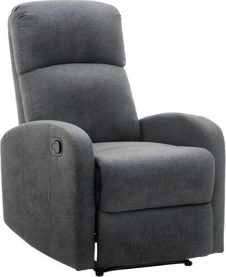 Vente-Unique Vente-unique - Poltrona relax in tessuto Antracite - isao