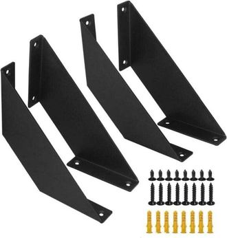 OEM Soporte De Esquina - Robusto Y Duradero - Dise&ntilde;o Flotante - Muy Decorativo - Juego De 4 Piezas - Aluminio - F&aacute;cil Instalaci&oacute;n