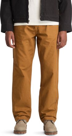 Timberland Mens Rindge Washed Canvas Carpenter Trouser - Dark Brown Cotton - Size 30W/32L