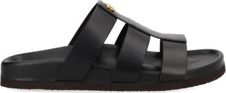 Valentino Garavani Black Logo Sandals
