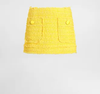 Dolce & Gabbana Rachel Tweed Miniskirt - Woman Skirts Yellow 38