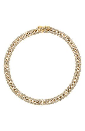 Bony Levy Pavé Diamond Curb Chain Bracelet in 18K Yellow Gold/Diamond at Nordstrom, Size 7