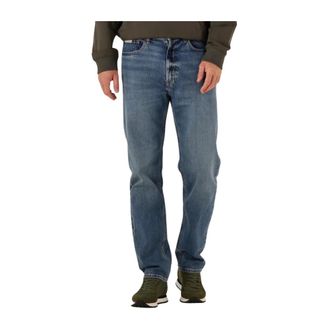 Calvin Klein Jeans, Heren, Blauw, W32 L32, Katoen, Straight Leg Tinted Stone Jeans