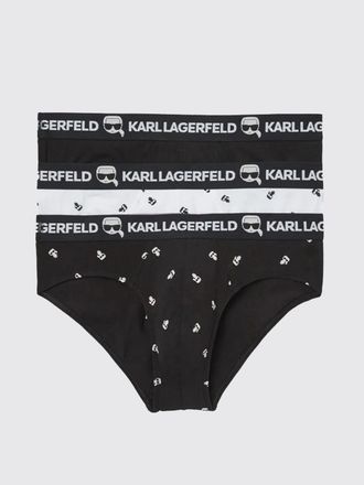 Karl Lagerfeld Two-Pack of Stretch Cotton Briefs with Logo Waistband