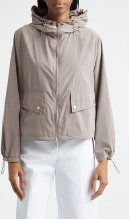 Emporio Armani Hooded Jacket in Chocolate at Nordstrom, Size 14 Us