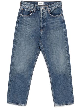 A Gold E 90S Crop straight-leg jeans - Blue