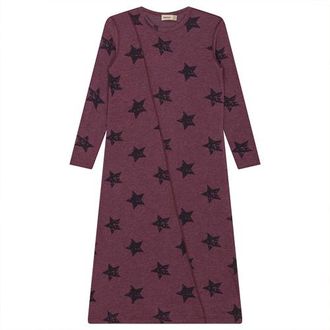Mocha Distressed Stars Rib Maxi Dress in Burgundy at Nordstrom, Size Xx-Small
