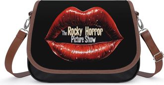 Generic The Rocky Horror Picture Show Womens Crossbody Bag Fashion Shoulder Handbags Message Tote Bag with Adjustable Strap
