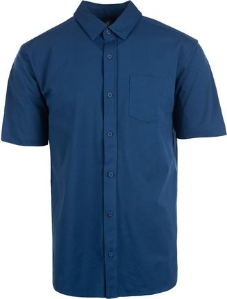 Burnside Short Sleeve Button-Up Shirt in Navy at Nordstrom Rack, Size Xx-Large