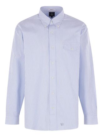 J.Press striped button-down shirt - Blue