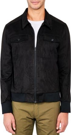 W.R.K Reign Sueded Trucker Jacket in Black at Nordstrom, Size Xx-Large