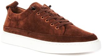 Justinreess England Josh Suede Mens Low Pro Flat Lace Casual Shoes Trainers (Brown, UK 9)