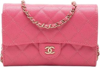 Chanel Pre-owned Matelasse Caviar Shoulder Bag - Dames - Vintage Mini Tas - Roze - ONE Size - Leer - Vintage