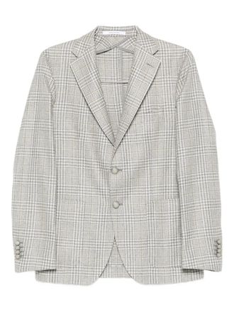 Tagliatore glen plaid wool jacket - men - Virgin Wool/Silk/Cashmere/Cupro - 50 - Grey