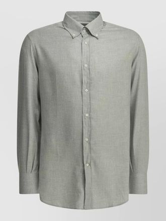 Brunello Cucinelli cotton flannel shirt long sleeves button-down