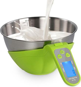 No Brand Balanza De Cocina - Balanza De Taz&oacute;n Verde Con Capacidad Para 70 Oz. Mide Hasta 11 Libras. - Balanza Digital A Pilas Para Bajar De Peso