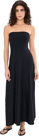 Beyond Yoga Featherweight Strapless Maxi Dress Womens Dress Darkest Night : MD, Elastane/Polyester