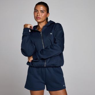 MyProtein Sudadera con capucha y cremallera Basics para mujer de MP - Azul medianoche - L