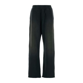 Golden Goose Straight Trousers, female, Black, Size: 2XS Faded Cotton Jogging Pants