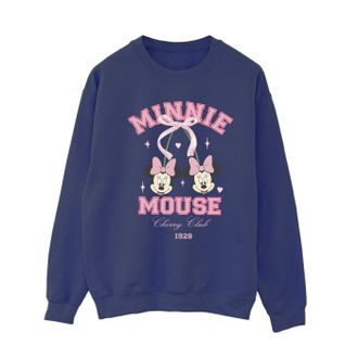 Disney Dames/Dames Cherry Club Minnie Mouse Sweatshirt (Marineblauw)
