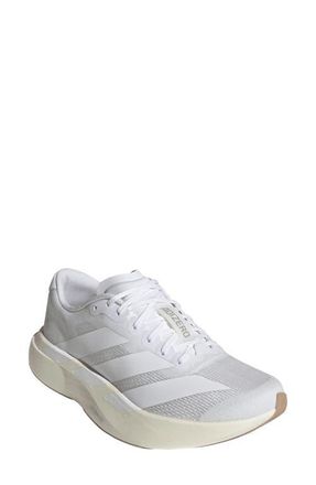 adidas Adizero Evo SL Running Shoe in White/White/Warm Sandstone at Nordstrom, Size 11.5