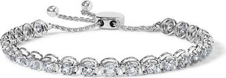 House of Brilliance 14K White Gold 6.00 Cttw Diamond 4-10 Bolo Tennis Bracelet at Nordstrom