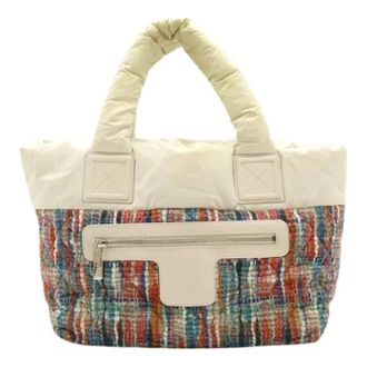 Chanel Pre-owned Tote Bags, female, Multicolor, Size: ONE SIZE Pre-owned Coco Cocoon Nylon Leather Tote Bag