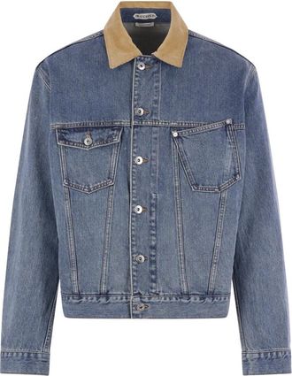 J.W.Anderson Corduroy Collar Denim Jacket - Heren - Spijkerjassen - Blauw - L - Denim - Jassen