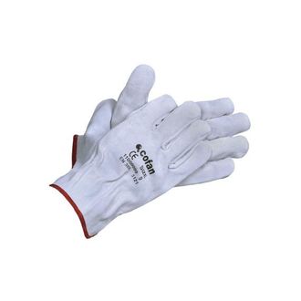 cofan Guantes De Piel De Serraje Gris Protecci&oacute;n Y Seguridad Cofan T-10 (bl&iacute;ster 12 Pares)