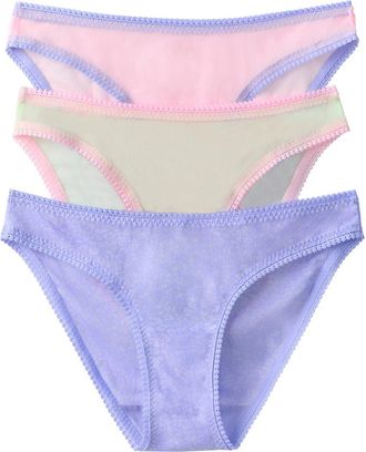 OnGossamer 3-Pack Mesh Hip Bikinis in Dl/pd/ma at Nordstrom, Size Medium