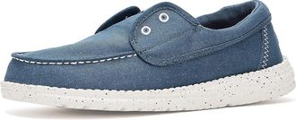 Hey Dude Wendy Cru Stretch Canvas Womens Flat Shoes Ensign Blue : 12 M, Cotton