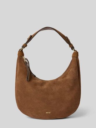 Abro Abro Shoulder Bag aus echtem Leder mit Logo-Applikation Modell NANA in Dunkelbraun, Gr&ouml;&szlig;e 1