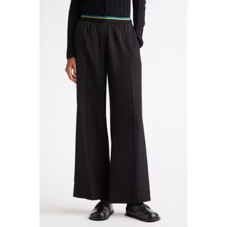 Plan C Wide Leg Trousers in Black at Nordstrom, Size 36