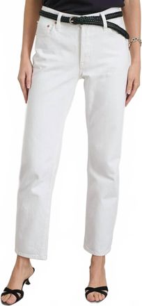 Alex Mill Jane Mid-Rise Straight-Leg Jeans In Shiro White Wash