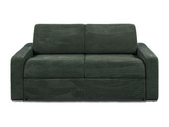 VENTE-UNIQUE.COM Sof&aacute; cama terciopelo 3 plazas verde pino 194x223cm