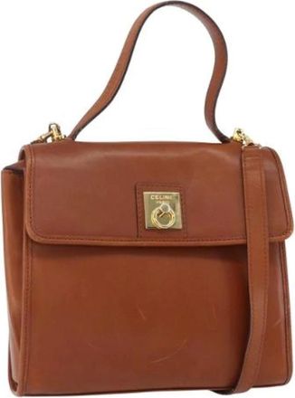 Celine Pre-owned Handbags, female, Brown, Size: ONE SIZE Pre-owned Vintage Leather Handbag