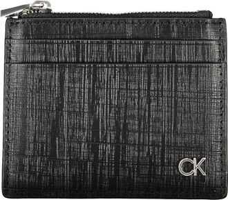 Calvin Klein Heren Portemonnee Zwart Rits Sluiting - Heren - Portefeuilles - Zwart - ONE Size - Accessoires