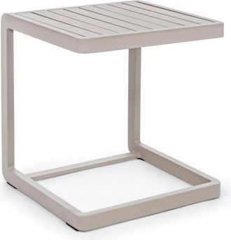 OEM Mesa De Jard&iacute;n Bolzano Kolli De 40x40 Cm, Color Beige, Auxiliar Para La Tumbona
