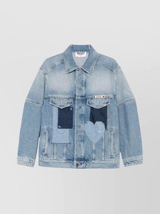 Moschino tailored patchwork blazer pockets