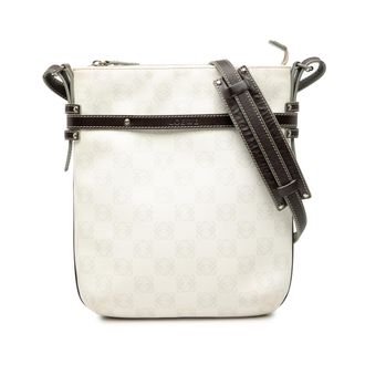 Loewe Tweedehands Anagram Coated Canvas Schoudertas