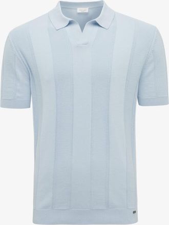 Gentiluomo Structuur Polo | Lichtblauw