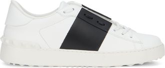 Valentino Garavani Womens Sneakers Low Leather White-Black White-Black-White Calfskin Trainers White/black/white