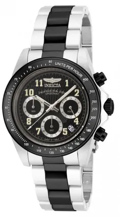 Invicta Speedway Chronograph Black Dial Two-tone Mens Watch 17031