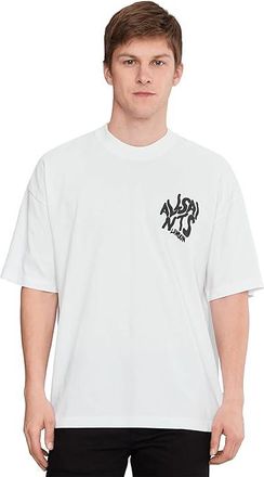 AllSaints Orlando Short Sleeve Crew Mens T Shirt Ashen White : LG, Cotton