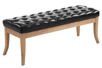 Clp Banco Recibidor Ramses En Madera Clara Negro 120 Cm