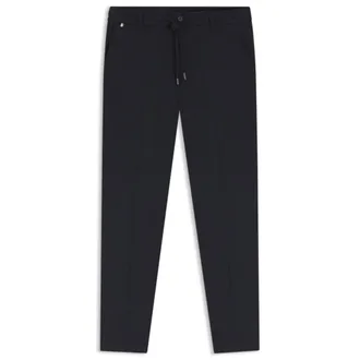 BOSS Modern-fit trousers in a linen blend