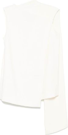 Alberto Biani White Wraparound Blouse