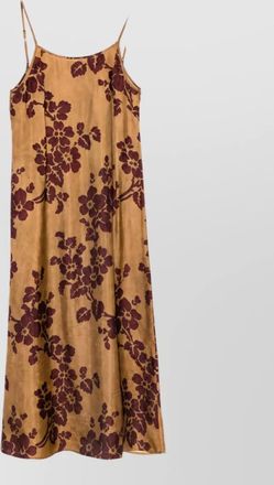 Uma Wang floral-print spaghetti-strap midi dress