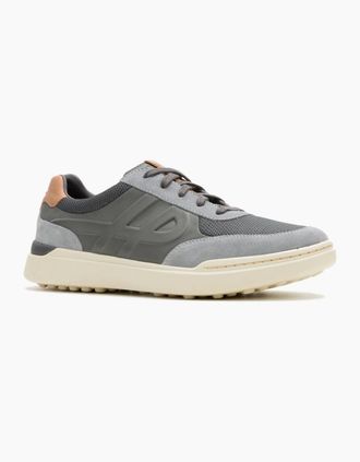 Hush Puppies Mens Hush Puppies Wes HP Sneaker Suede Mens Charcoal Trainers - Grey - Size: 12